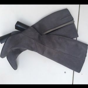 Suede Gray Under the Knee 14th & Union Boots